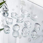 H&D Clear Jewelry Crystals Pendants Chandelier Lamp Lighting Drops Prisms Hanging Glass Prisms Parts Suncatchers Prisms Hanging Ornaments for Home,Office,Garden Decoration,Pack of 12