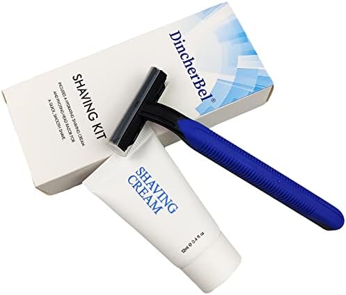 Shave Kit in Bulk, Smooth Shave Disposable Razor and Cream(12g), Individually Wrapped Toiletries Amenities for Hotel, Airbnb, Homeless, Shelter, Camping and Travel (50 Pack)