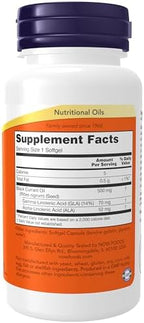 NOW Foods Supplements, Black Currant Oil 500 mg with 70mg of GLA (Gamma-Linolenic Acid), 100 Softgels
