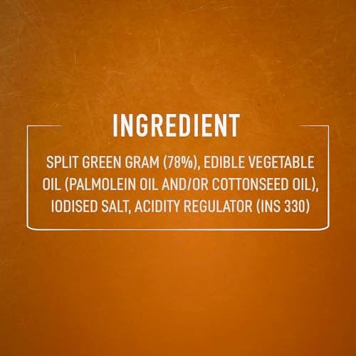 Bikaji Moong Dal 35.27 oz (1 kg), Salty Golden Beads, Crunchy Mug Dal Snack, Authentic Indian Flavor split Green Gram, Party Mix, Bar Snacks, Tea-Time, Ready-to-Eat, Paasi Paruppu