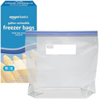 Amazon Basics Reclosable Freezer Gallon Bags, BPA Free, 90 Count (Previously Solimo)