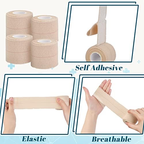 30 Rolls Adhesive Elastic Tape Bandage Tape Self Adhesive Wrap Elastic Flexible Stretch Bandages for Sports Support Animal Pets(2 Inch x 5 Yard)