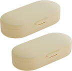 2pcs Portable Pills Organizer,Mini Pill Box,2 Compartment Tablet Dispenser Case, Travel Capsule Storage Box