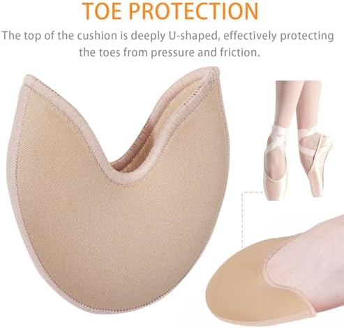 Toe Pouches Pads Cover, Ballet Dance Toe Pads for Women Girls High Heels to Protect Toes and Feet 3.93x3.74 Inches