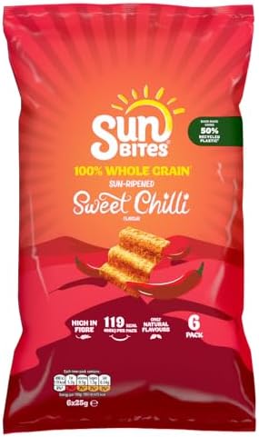 Walkers Sunbites Sweet Chilli Snacks 6 x 25g