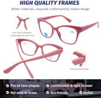 DOOViC 4-Pack Reading Glasses Blue Light Blocking Computer Readers New Classic Style Spring Hinge Readers for Women 2.75