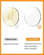 Cyxus Blue Light Glasses for Men and Women, Round Metal Frame Computer Eyeglasses for Office, Gaming, Reading 8090