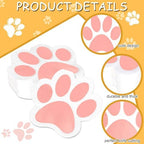 Whaline 100Pcs Dog Paw Paper Napkin Pet Paw Print Napkin White Pink Cute Luncheon Napkin Disposable Dessert Dinner Napkin for Pet Lover Party Supplies