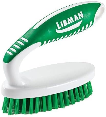 Libman Commercial 15 Small Scrub Brush, Polypropylene, 1.75" x 4.5" scrubbing Surface, Green and White (Pack of 6)