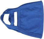 Trimming Shop Kids Face Mask Reusable Washable Face Covering for Children 2 Ply Face Mask, Cotton Face Mask Breathable Safety Mask Protection from Pollution, Royal Blue, 14cm x 10cm, 2pcs