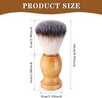 7Pcs Men Shaving Brush Wood Handle, Professional Salon Tools Hand Crafted Shaving Brush Wood Handle Shave Brushes Handmade Nylon Hair Brush for Men