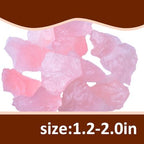 Raw Crystals, Large 1.2-2.0" Healing Crystal Natural Rough Stones for Intuition,Chakra,Meditation,Decoration,Polishing,Energy Work (Pink Quartz, 3.5oz-1.2-2.0"raw Crystals)