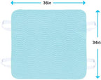 2 Pack Bed Pads for Incontinence Positioning Bed Pad with Handles for Lift and Transfer Reusable Waterproof Bed Pads Washable Incontinence Bed Pads for Elderly Hospital Home Care 36” × 34”
