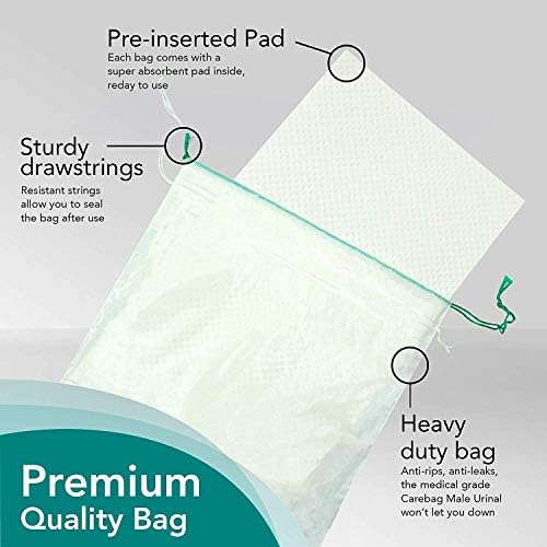 The Original Carebag Emesis Bag with Super Absorbent Pouch- Absorbs 16 oz, No More Leaks and Splashes- Single Use- Reduces Odors- Easy Disposal, 20 Vomit Bags