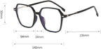 Large Square Computer Readers Anti Blue Light Reading Glasses HD Fatigue Relieve Oversized Flat Light Mirror Eyewear