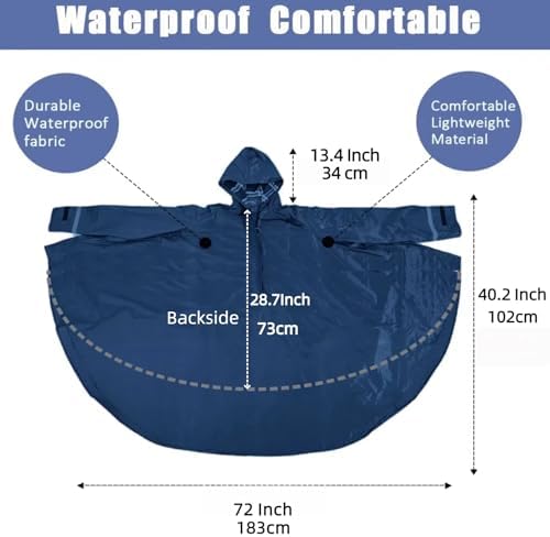 Mobility Scooter Rain Poncho Waterproof Cape Outdoor,Electric Vehicle Cover Wheelchair Poncho, Electric Scooter Accessories Raincoat Jacket Suit