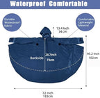 Mobility Scooter Rain Poncho Waterproof Cape Outdoor,Electric Vehicle Cover Wheelchair Poncho, Electric Scooter Accessories Raincoat Jacket Suit
