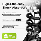 Deluxe Medical Scooter Double Handbrake, All Terrain Steerable Knee Scooter Crutch Alternative, for Adults Injured Ankle & Foot Recovery in Blacks