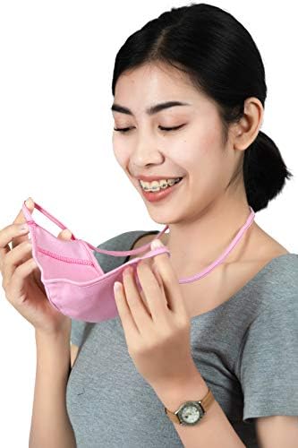 LOFBAZ Cotton Cloth Face Coverings Adjustable with Nose Wire Washable Reusable with Filter Pocket