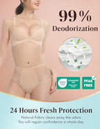 AIRCUTE Washable Women Urine Incontinence Underwear Leak Proof Panties for Bladder Leak with 50 ml Absorbency 3 Pack (1 Black-2 Beige, M)