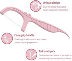 Holy rose Dual-Line Dental Floss Picks - Pink Flossers 300 Count,End with Toothpick - Mint Flavored for Oral Cleaning & Fresh Breath-and Ideal for Daily Teeth Care