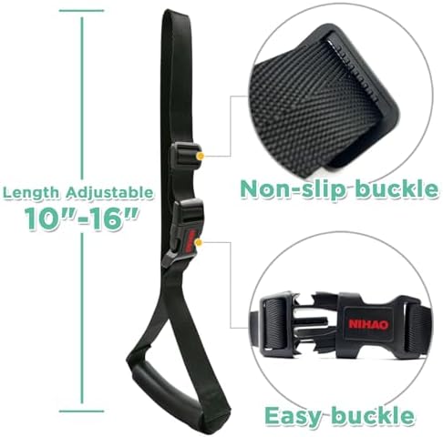NIHAO Automotive Standing Aid Safety Grab Handle Adjustable Vehicle Support Strap Portable Nylon Car Assist Device Grip Handle for Elderly, Disability