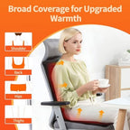 Heated Seat Cushion for Office Chair, Thick Heated Chair Pad, Auto Shut Off, 7 Heating Levels, Fast Heating, Heating Pad Seat Warmer for Full Back, Hips, Thighs, Universal Fit, Gift Women Men