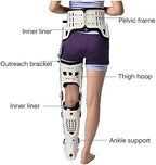 Adjustable Hip Knee Ankle Foot Orthosis Thigh Knee Joint Calf Ankle Fixation Brace Hip Walking Surgery Ligament Support with Walking Boots,Right,Above 90