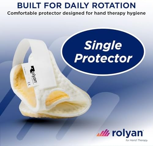 Rolyan – Palm Protector – Right Hand – Finger Separator Glove – Single Pack, Soft Padded Palm Guard for Hand Contractures and Finger Spasticity, Lightweight Hand Protector, Washable
