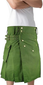 Kilt for Men - Modern Scottish Utility Hybrid Kilt with Cargo Pockets, Ideal for Weddings & Events