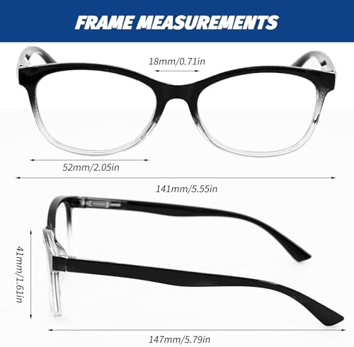 braxan One Power Auto focus Reading Glasses Readers, Anti Blue Light, Vision Auto Adjust Glasses From .5X to 2.5X, for Men Women
