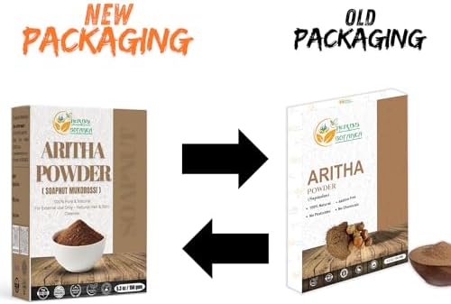 Herbs Botanica Aritha Powder 5.3 oz (150g) Pure Reetha (Soapnut) Fruit Powder – Sapindus Mukorossi Natural Hair & Skin Cleanser – Raw Botanical Shampoo Alternative – Vegan, Non-GMO