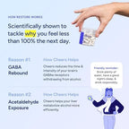 Cheers Restore | Supplement with DHM + L-Cysteine | Feel Better After Drinking & Support Your Liver | 24 Doses | Dihydromyricetin, Cysteine, Prickly Pear, B-Vitamins, Ginger