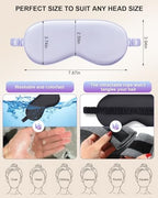 2Pack Silk Sleep Mask,IEKEODI Eye Mask for Sleeping,Elastic Blackout Eye Mask & Blindfold for Full Night's Sleep,Travel and Nap(Purple)