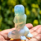 Natural Obsidian Opal Hand Carved Female Model,Crystal Quartz Kneeling Female Model Carving,Reiki Healing Crystal,Home Decor,Crystal Gift 1PC (Opal)