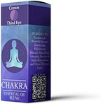 Mystix London | Crown Third Eye Chakra Pure & Natural Essential Oil Blend 10ml - for Diffusers, Aromatherapy & Massage Blends | Perfect as a Gift | Vegan, GMO Free