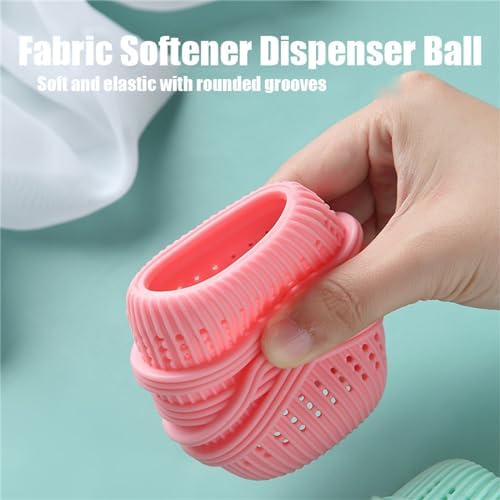 Fabric Softener Dispenser Ball 2 Pack, Liquid Fabric Softener Dispenser Ball for Washing Machine, Reusable Fabric Softener Ball Dispenser for Washer, Laundry Liquid Dispenser Balls (Blue,2)