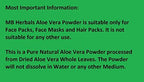 MB Herbals Aloe Vera Powder 8 oz (227 Gram / 0.5 lb) | Aloe barbadensis Powder | Natural Skin Moisturizer | Promotes Hair Growth | for External Use Only