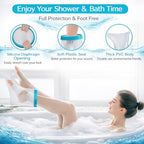 Waterproof Foot Cast Cover for Shower Adult, Patented Ankle Wound Protector Watertight Seal, Reusable Surgery Recovery Supplies After Broken Foot Injury [2026 Upgrade]