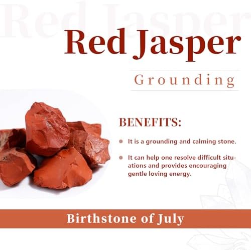 rockcloud 1 lb Red Jasper Small Tumbled Chips Crushed Stone Healing Reiki Crystal Jewelry Making Home Decoration