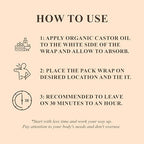 Handcraft Blends Castor Oil Pack Wrap | Organic Castor Oil 16 oz | Reusable Wraps | Durable Comfortable Pack Wraps | Adjustable Elastic Straps | Neck and Stomach