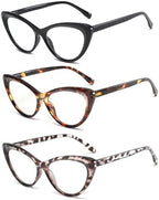 Cat Eye Fashion Reading Glasses for Women Spring Hinge Retro Cute Ladies Computer Readers