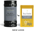 Tea Forte Black Currant Premium Loose Leaf Caffeinated Black Tea Blend Canister, Makes 35-50 Cups