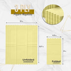 Party Solids Yellow Scalloped Napkins Disposable 20 Pcs 3-Ply Yellow Scalloped Dinner Napkins Disposable Decorative for Dinners & Parties, Paper Guest Towels for Bathroom & Party Supplies