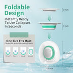 RUGUO Sitz Bath for Toilet Seat - Yoni Steam Seat - Sitz Bath for Hemorrhoids and Postpartum Care - Portable Bidet BPA Free - Foldable Basin for Epsom Salt Soak - Green