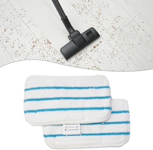 2 Pack Microfiber Rectangular Mop Pads for Beldray BEL01097 Steam Cleaner, Washable Reusable Cloths for Hard Floors Including Sealed Hardwood, Marble, Slate, Ceramic, Stone and Linoleum