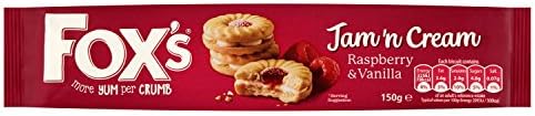 Fox’s Jam ‘N Cream Raspberry & Vanilla- 150g