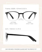 JOLISU 5 Pack Reading Glasses For Women, Blue Light Blocking Computer Reader Spring Hinge Eyeglasses