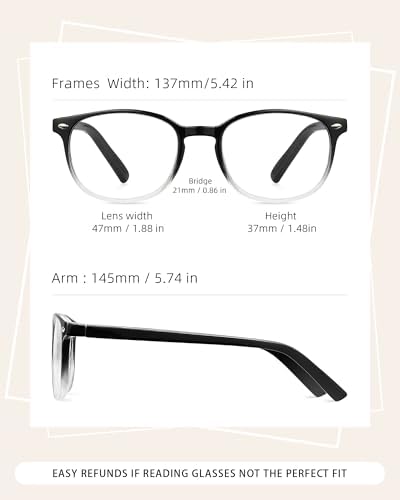 JOLISU 5 Pack Reading Glasses For Women, Blue Light Blocking Computer Reader Spring Hinge Eyeglasses