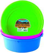 Little Giant® Plastic Utility Pan | Feed Pan | Durable & Versatile Livestock Feeding Bucket | Made in USA | 5 Quart | Berry Blue